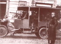 Переделанный санитарный автомобиль Фиат-15 тер, Москва, декабрь 1917