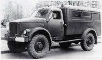 АС-1 (ГАЗ-63 с санитарным фургоном ПАЗ-653) / (AS-1 = PAZ-653 based on GAZ-63 military ambulance) 1956